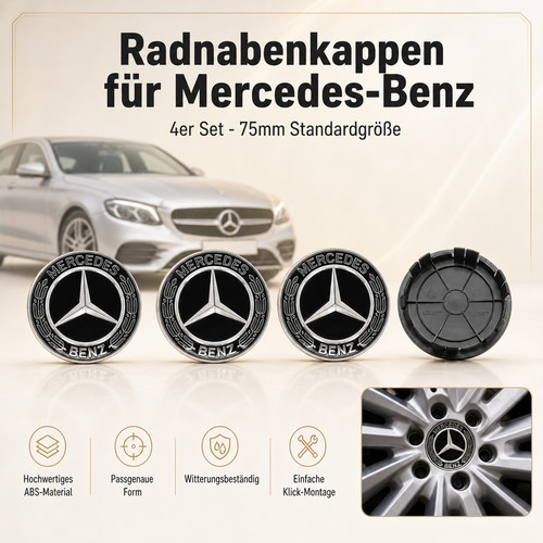 Neu 75mm schwarz nabendeckel - neu,